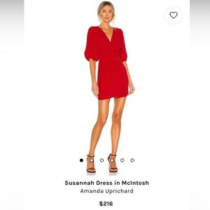 Red Amanda Uprichard Susannah Dress